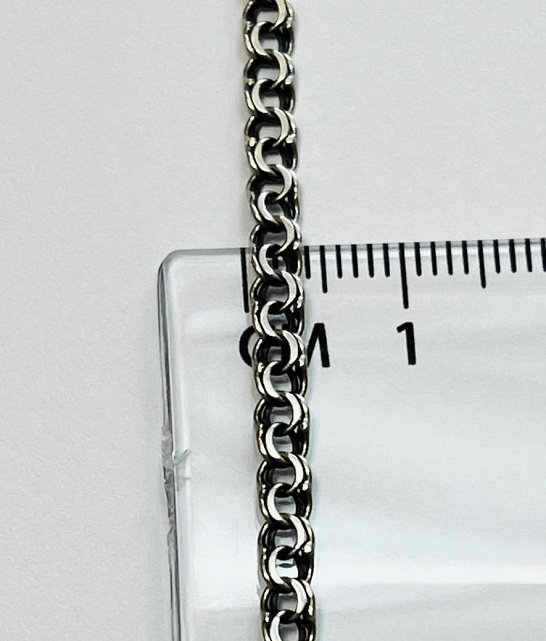 Серебряная цепь с плетением Бисмарк (33699254) 3