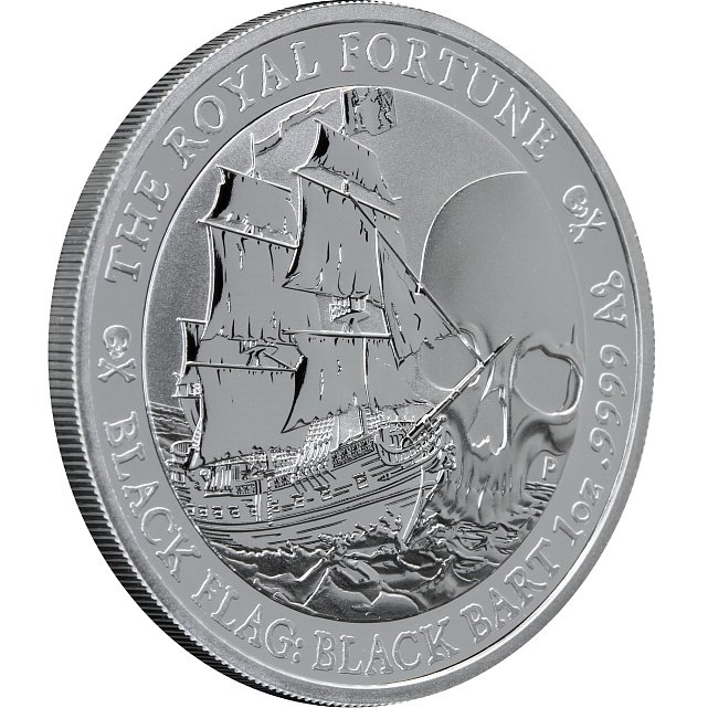 Серебряная монета 1oz Пиратский корабль Королевская Удача 1 доллар 2020 Тувалу (29127668) 5