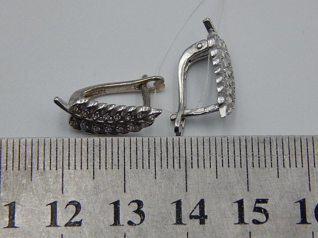 Срібні сережки з цирконієм (33747154) 5