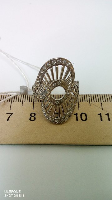 Серебряное кольцо с цирконием (30532042) 4