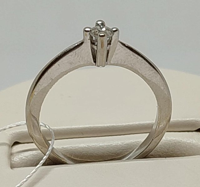 Кольцо из белого золота с бриллиантом (-ми) (30337046) 1