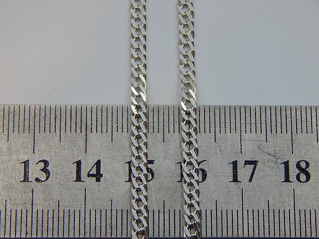 Серебряная цепь с плетением Двойной ромб (32363271) 1