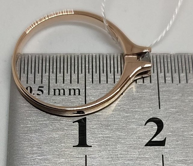 Кольцо из красного золота с бриллиантом (-ми) (30399299) 4
