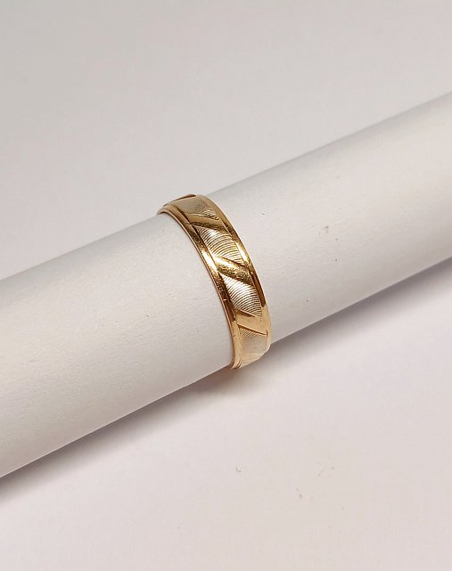 Обручальное кольцо из красного и белого золота (32883588) 3
