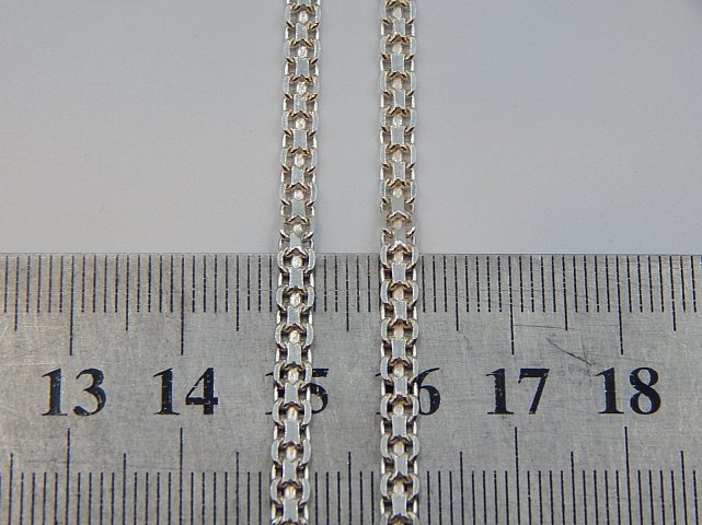 Срібний ланцюг з плетінням Фантазійне (32198107) 2