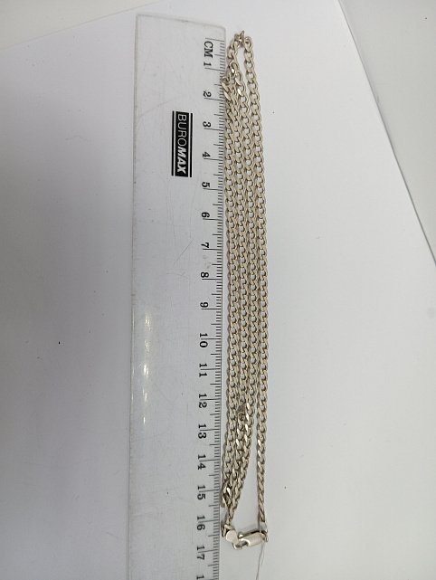 Серебряная цепь с плетением панцирное (33692831) 1