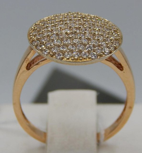 Кольцо из красного золота с цирконием (28660399)  1