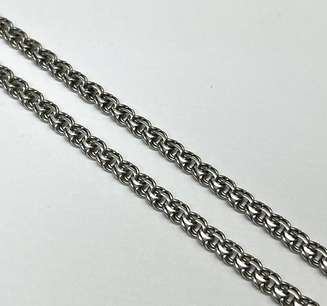 Серебряная цепь с плетением Бисмарк (33773558) 3