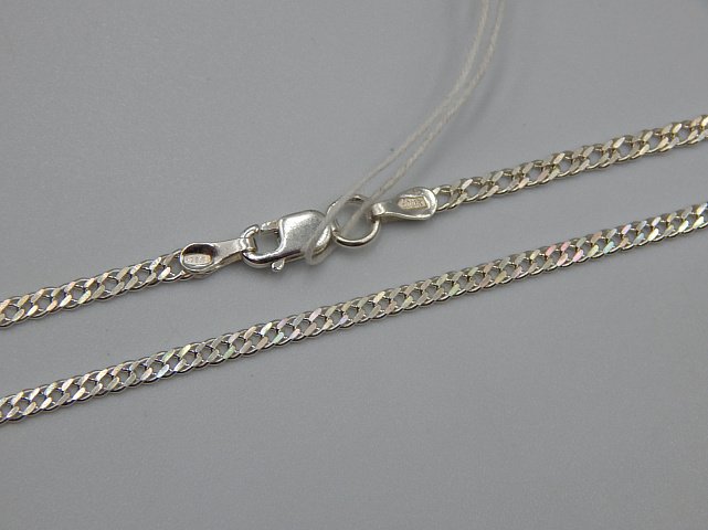 Серебряная цепь с плетением Двойной ромб (32280684) 1
