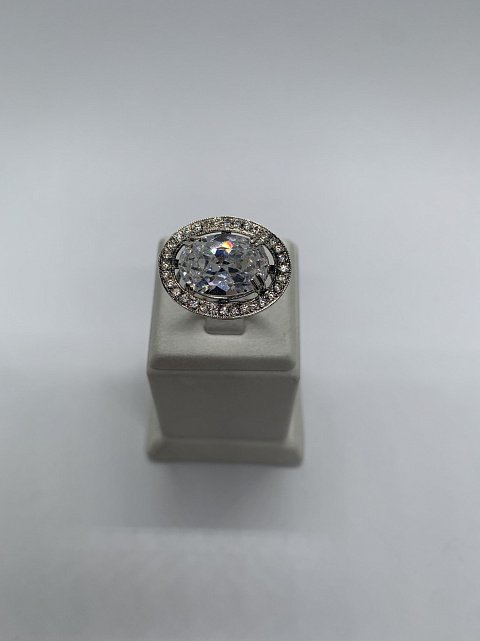 Серебряное кольцо с цирконием (33535129) 3