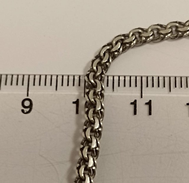 Серебряная цепь с плетением Бисмарк (33710522) 1