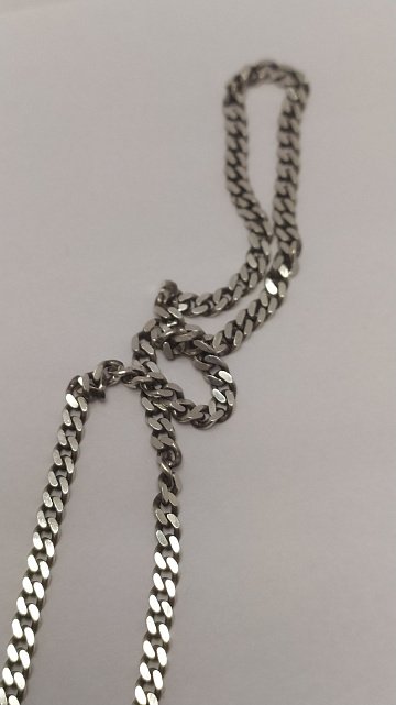 Серебряная цепь с плетением панцирное (33894827) 1