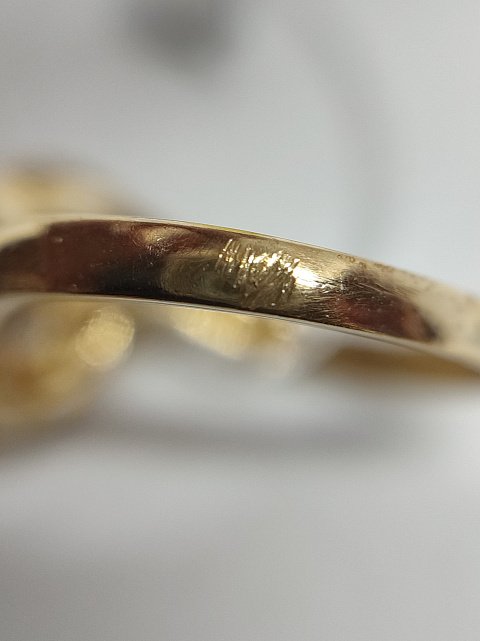 Каблучка з жовтого золота з сапфіром і діамантом (-ми) (28543362) 13