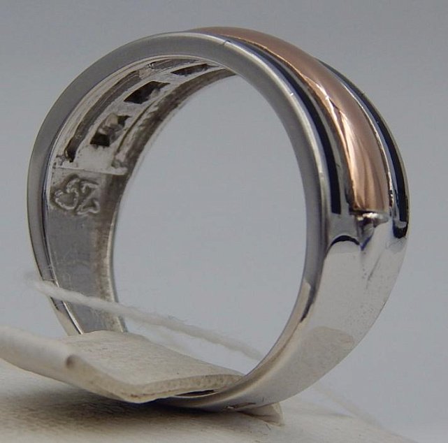 Серебряное кольцо с позолотой и эмалью (29252376) 2