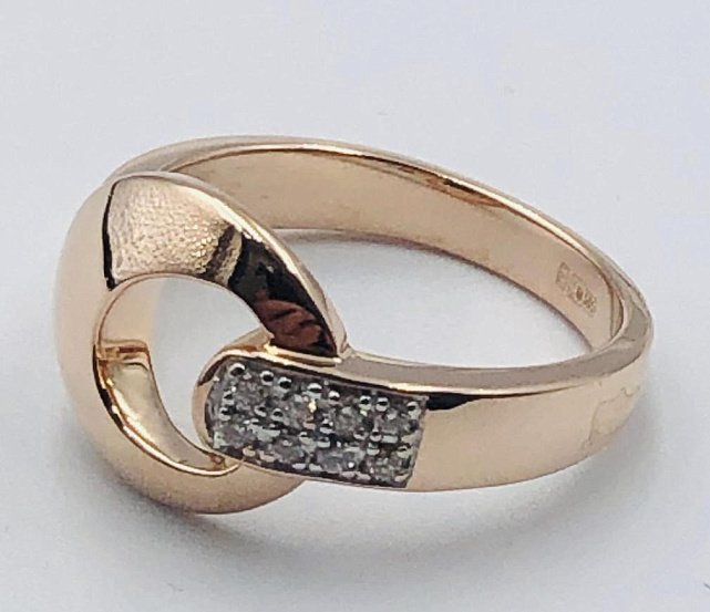Кольцо из красного золота с бриллиантом (-ми) (33615546)  1