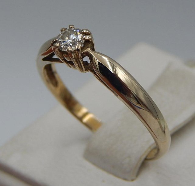 Кольцо из белого золота с бриллиантом (-ми) (32202911) 2