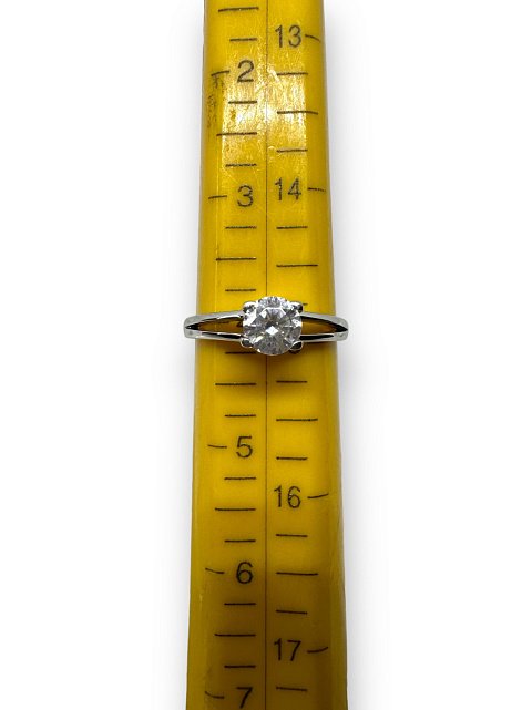 Кольцо из белого золота с цирконием (30487145)  3