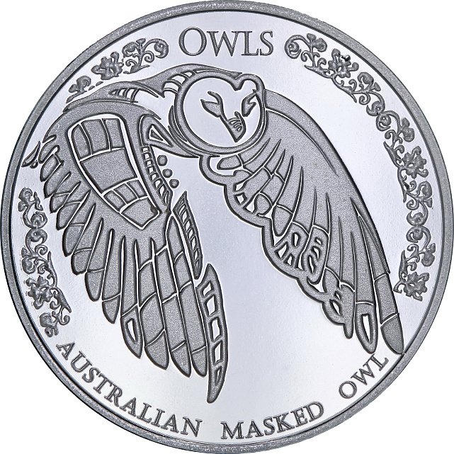 Серебряная монета 1oz Совы: Австралийские Маски 5 долларов 2022 Токелау (29244009) 8
