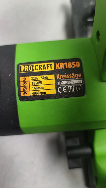 Дискова пила ProCraft KR-1850/140 6