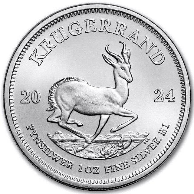 Срібна монета 1oz Крюгерранд 1 ранд 2024 Південна Африка (MD Premier + PCGS FirstStrike) (33009477) 3