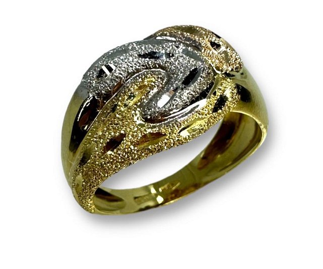 Кольцо из красного, желтого и белого золота (31034996) 2