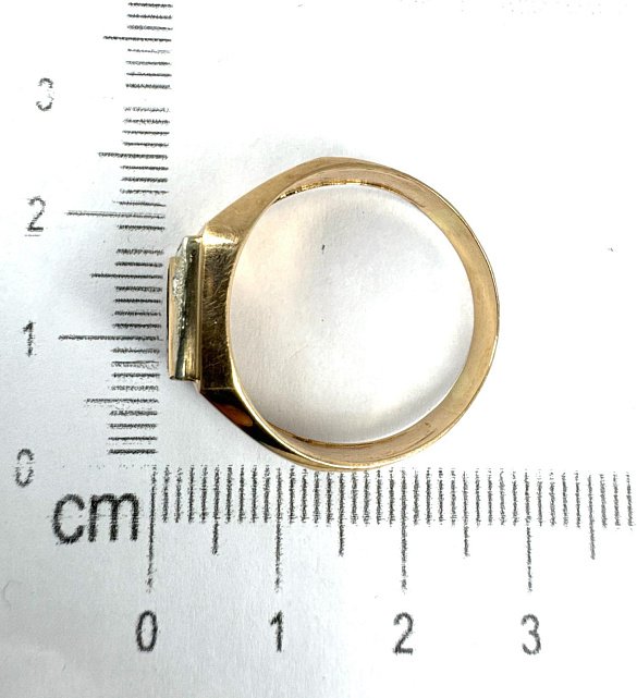 Перстень из красного и белого золота с эмалью и цирконием (33746140) 3