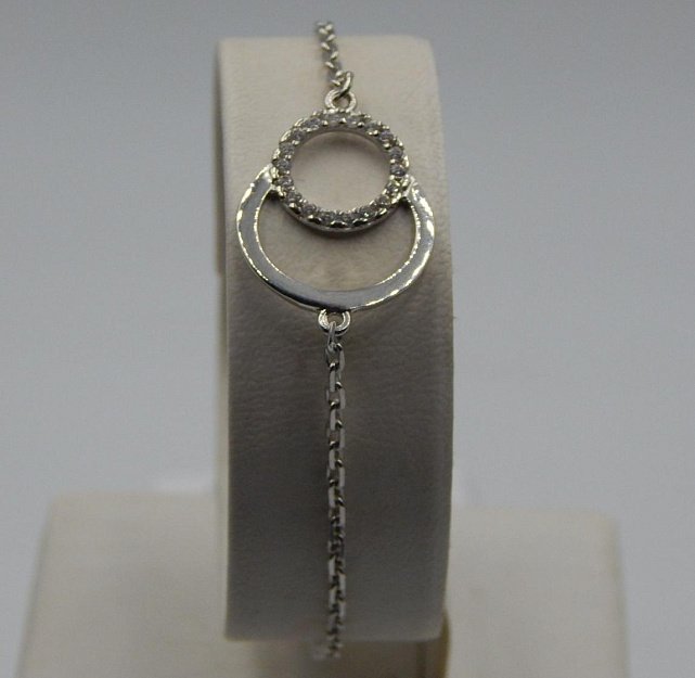 Срібний браслет із цирконієм (32658964) 0