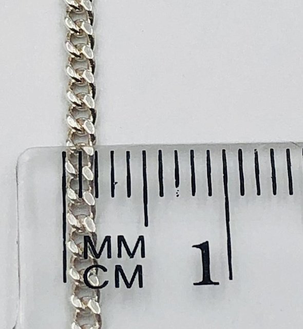 Серебряная цепь с плетением панцирное (33720323) 2