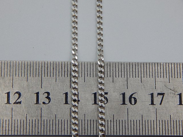 Срібний ланцюг з плетінням панцирне (32202889) 2