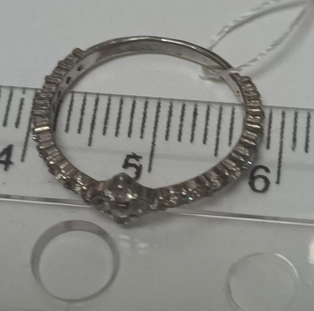 Серебряное кольцо с цирконием (31396653) 1