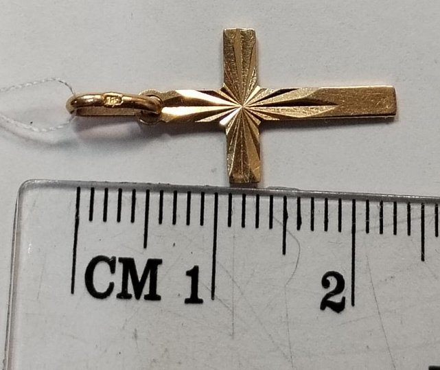 Підвіс-хрест з червоного золота (33795002) 1