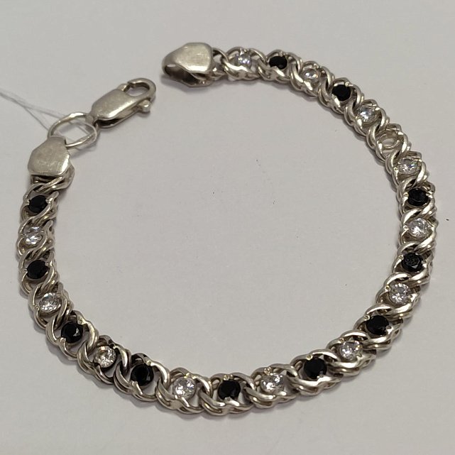 Срібний браслет із цирконієм (33754252) 0