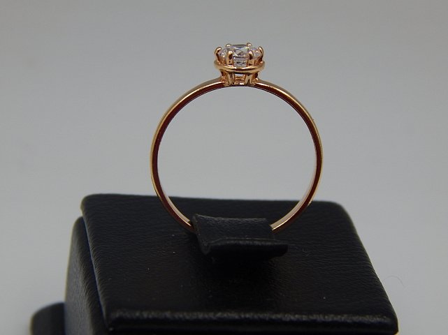 Кольцо из красного золота с цирконием (32455620) 4