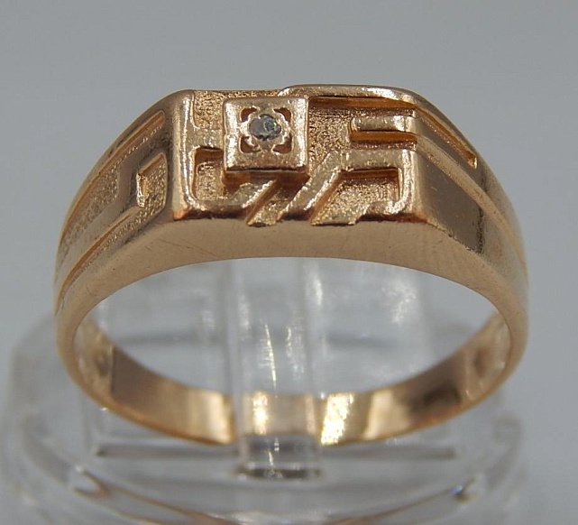 Перстень из красного золота с цирконием (33931259) 0