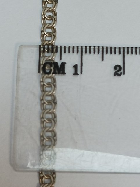Серебряная цепь с плетением Бисмарк (33774621) 3