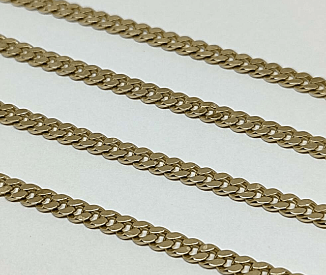 Цепь из желтого золота с плетением панцирное (33074015)  0