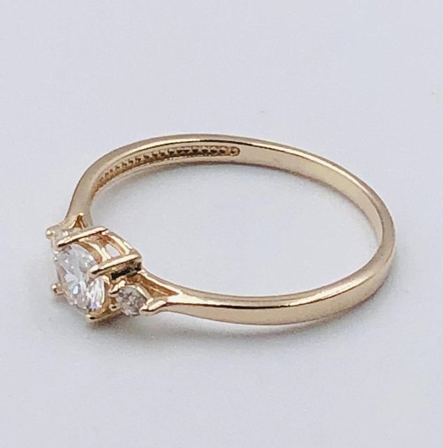 Кольцо из красного золота с цирконием (33792600)  1