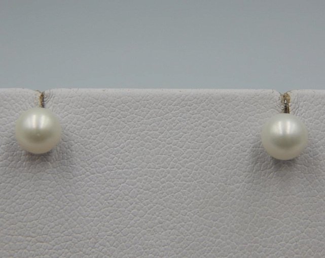 Срібні сережки з перлами (33101975) 0