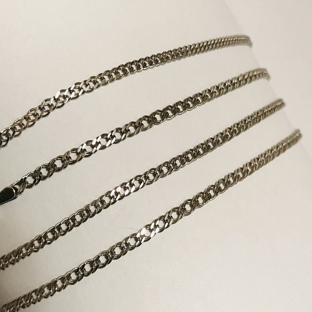Серебряная цепь с плетением Двойной ромб (32212578) 3
