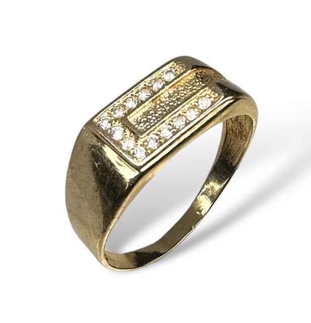 Перстень із червоного золота з цирконієм (33142031)  2