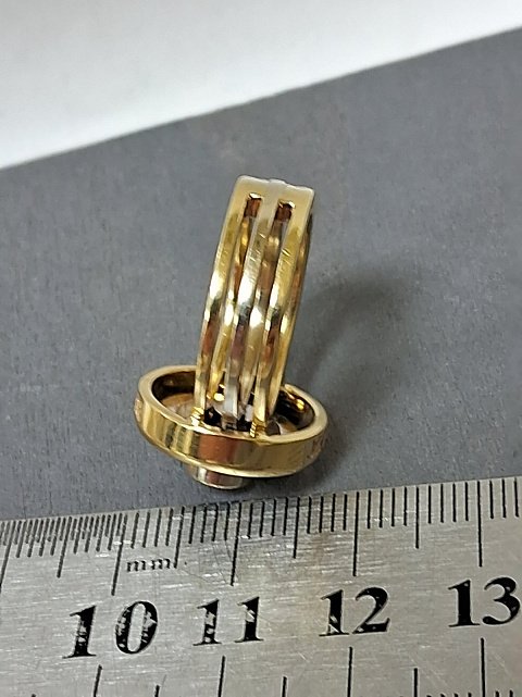 Кольцо из желтого и белого золота с сапфиром и бриллиантом (-ми) (31783401) 8
