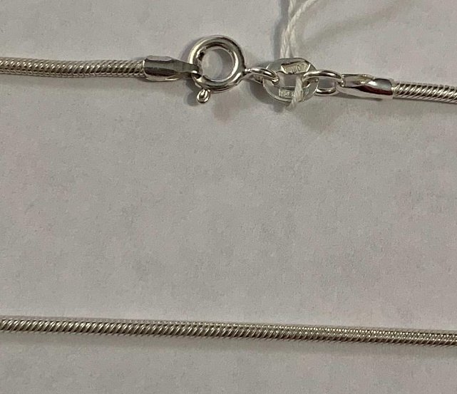 Серебряная цепь с плетением Снейк (30590994) 0