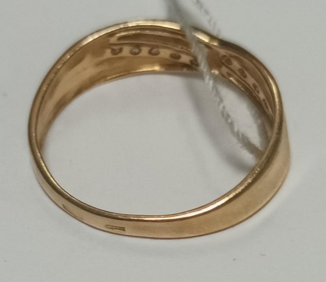 Кольцо из красного золота с цирконием (33196599)  2