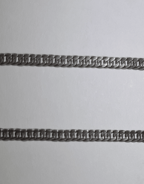Серебряная цепь с плетением панцирное (30511458) 0