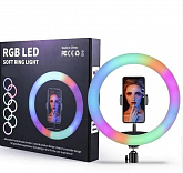 картинка Кольцевая LED лампа для селфи MJ26 RGB 