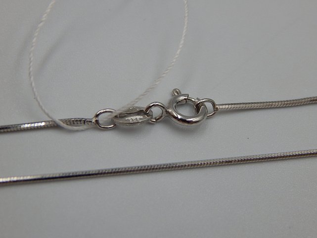 Срібний ланцюг із плетінням Снейк (31986415) 1