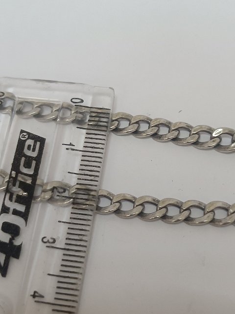 Серебряная цепь с плетением панцирное (33804985) 2