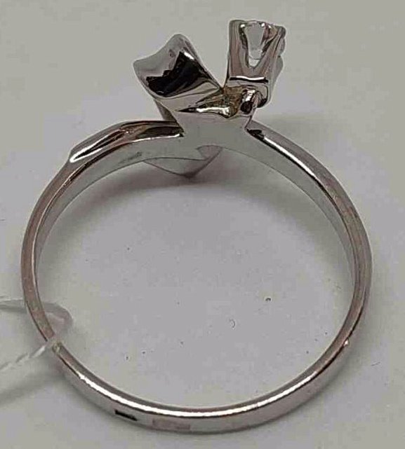 Кольцо из белого золота с бриллиантом (-ми) (28978386) 2
