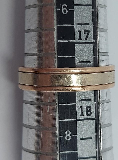 Обручальное кольцо из красного и белого золота (33669060)  2