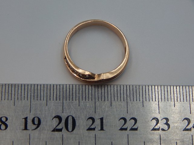 Кольцо из красного золота с цирконием (33469502) 3